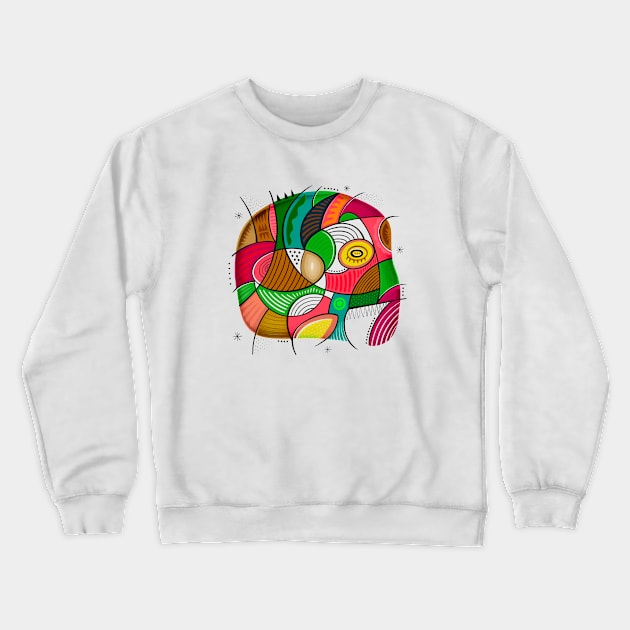 Colored  head Crewneck Sweatshirt by Daria Kusto